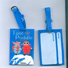 double side 3D OEM custom square shape plastic/silicone/rubber luggage tag with pictures