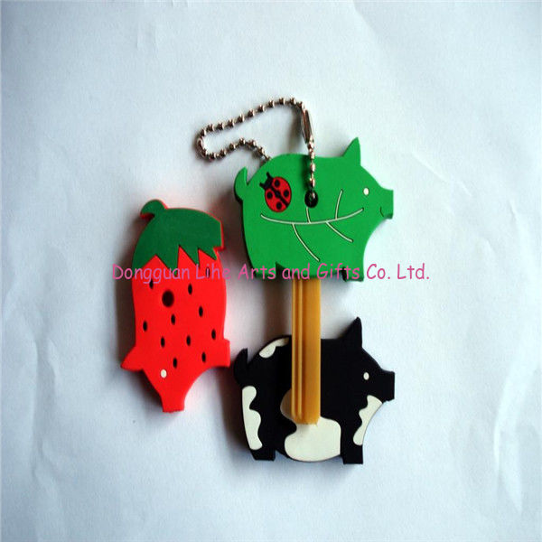decorative 2D/3D rubber/silicone//soft PVC  key holders/covers for promotion made in china